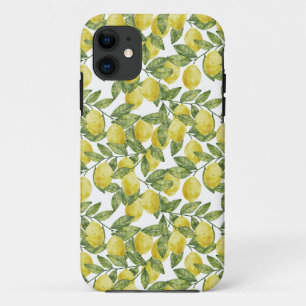 Case-Mate iPhone Case Aquarelle d'agrumes jaune citrons aux feuilles ver