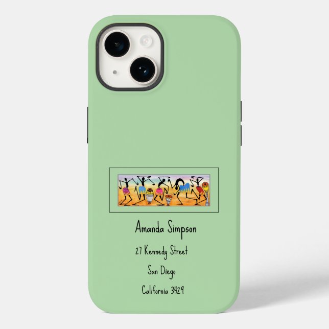 Coques Case-Mate iPhone Aquarelle Danse romantique africaine Abstraite (Verso)