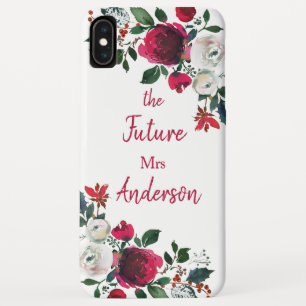 Case-Mate iPhone Case Aquarelle de Bourgogne Rose Floral the Future Mme.