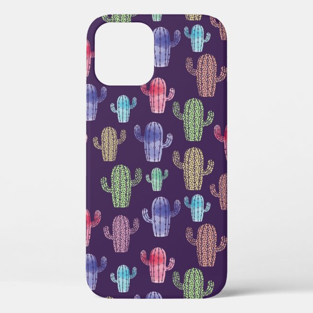 Coques Case-Mate iPhone Aquarelle de cactus tendance tirant en continu mot (Verso)