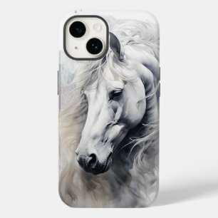 Coque Case-Mate iPhone Aquarelle de cheval blanc