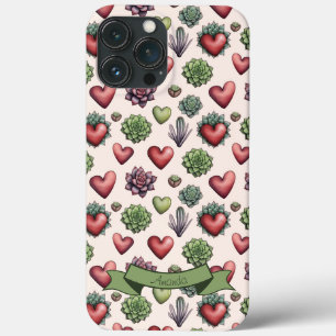 Case-Mate iPhone Case Aquarelle de coeur Succulente Valentines Motif de 