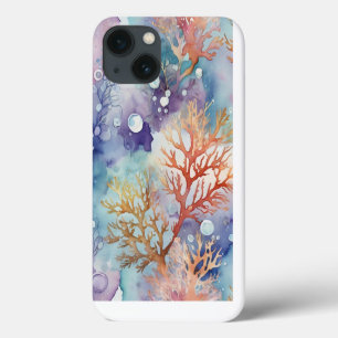 Case-Mate iPhone Case Aquarelle de corail colorée