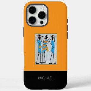 Coque iPhone 16 Pro Max Aquarelle de fête des pères, Guerriers Masaï