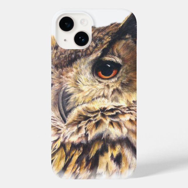 Coques Case-Mate iPhone Aquarelle de fine art de l'Aigle d'Eurasie (Verso)