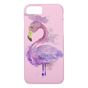 Case-Mate iPhone Case Aquarelle de Flamant rose pourpre