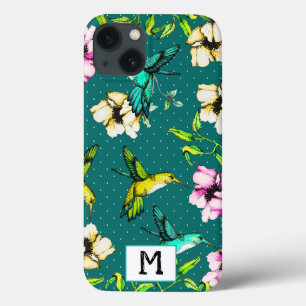 Case-Mate iPhone Case Aquarelle de jardin enchantée Colibris et fleurs