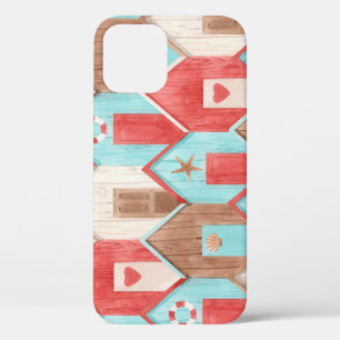 Case-Mate iPhone Case Aquarelle de la maison de plage : motif rétro.