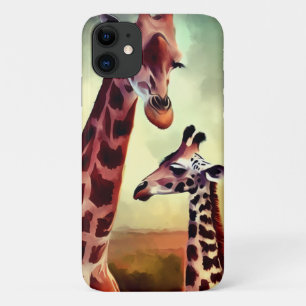 Case-Mate iPhone Case Aquarelle de la maman et de la petite fille,