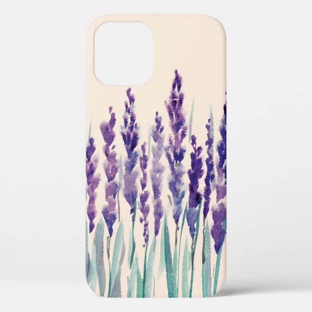 Coques Case-Mate iPhone aquarelle de lavande française (Verso)