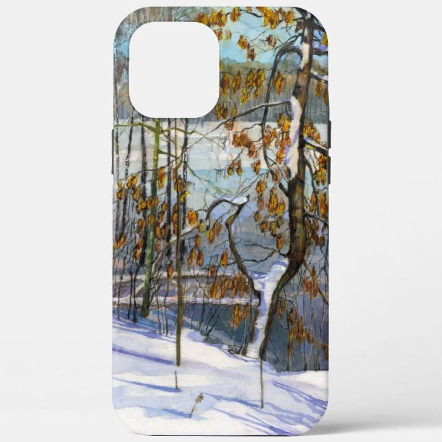 Coques Case-Mate iPhone Aquarelle de neige (Verso)
