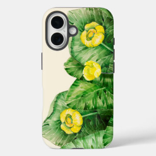 Coque Pour iPhone 16 aquarelle de nénuphar jaune