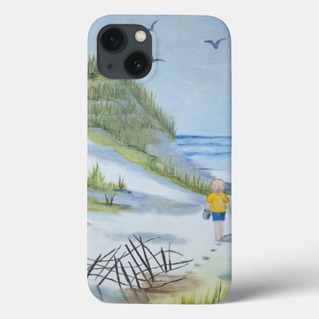 Coques Case-Mate iPhone Aquarelle de plage (Verso)