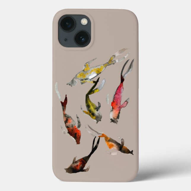Coques Case-Mate iPhone Aquarelle de poisson koi (Verso)
