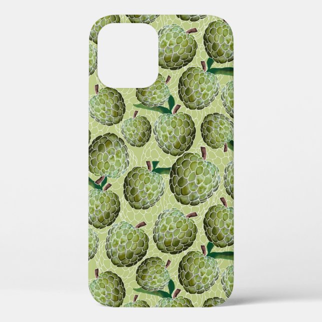 Coques Case-Mate iPhone Aquarelle de pomme de sucre | Green Coque-Mate iPh (Verso)