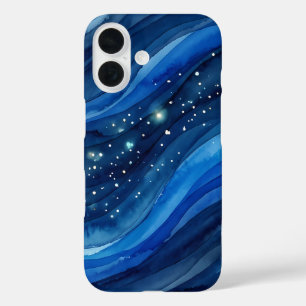 Coque Pour iPhone 16 Aquarelle d'eau de mer étoilée