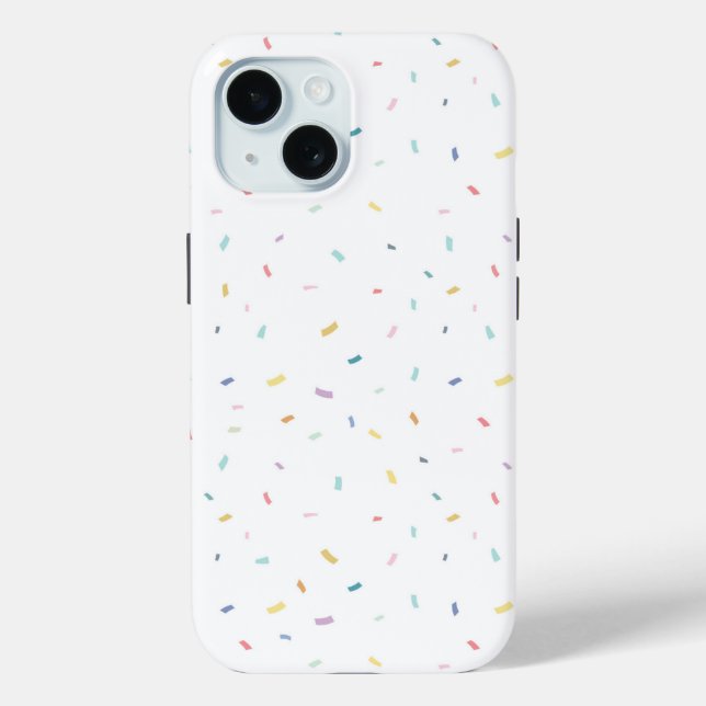 Coques Case-Mate iPhone Aquarelle douce Motif Confetti (Verso)