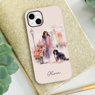 Coque Case-Mate iPhone Aquarelle élégante Bernese Mountain Amoureux des c
