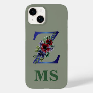Coque Case-Mate iPhone aquarelle élégante d'un bouquet floral rouge et bl