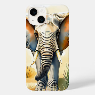 Coque Case-Mate iPhone Aquarelle Eléphant Gros plan