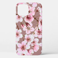 Aquarelle en motif transparent en fleur de cerisie
