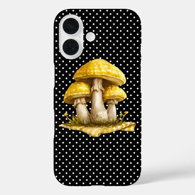 Coques Case-Mate iPhone Aquarelle En vichy Jardin aux champignons (Verso)