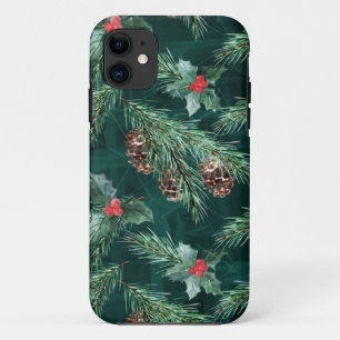Case-Mate iPhone Case Aquarelle Épinette de Noël aux cônes
