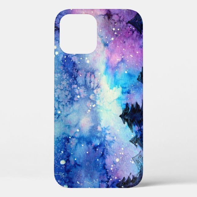 Coques Case-Mate iPhone Aquarelle Espace Art : Ciel de nuit (Verso)