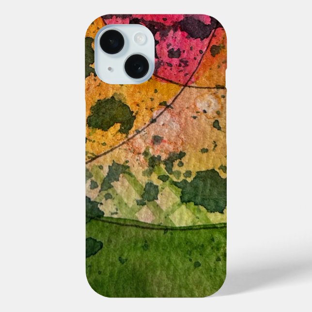 Coques Case-Mate iPhone Aquarelle Et Encre Expressionnisme Abstrait Art (Verso)