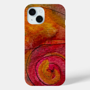Coque Case-Mate iPhone Aquarelle Et Encre Joli Art Motif Abstrait