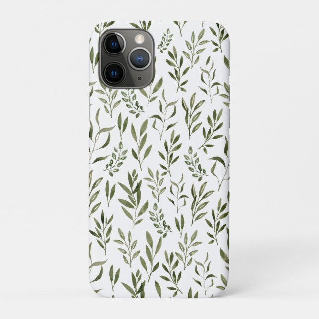 Coques Case-Mate iPhone Aquarelle Eucalyptus Motif Feuille   (Dos)