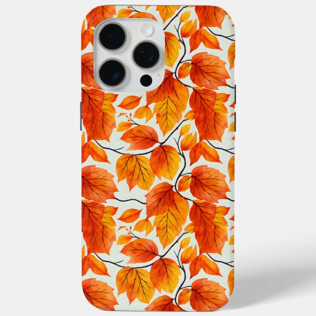 Coques Case-Mate iPhone Aquarelle Feuilles Automnes - Foliage Automne Vibr (Verso)