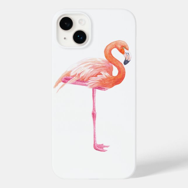 Coques Case-Mate iPhone aquarelle Flamant rose (Verso)