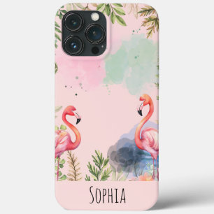 Case-Mate iPhone Case Aquarelle Flamant rose mignon Personnalisé