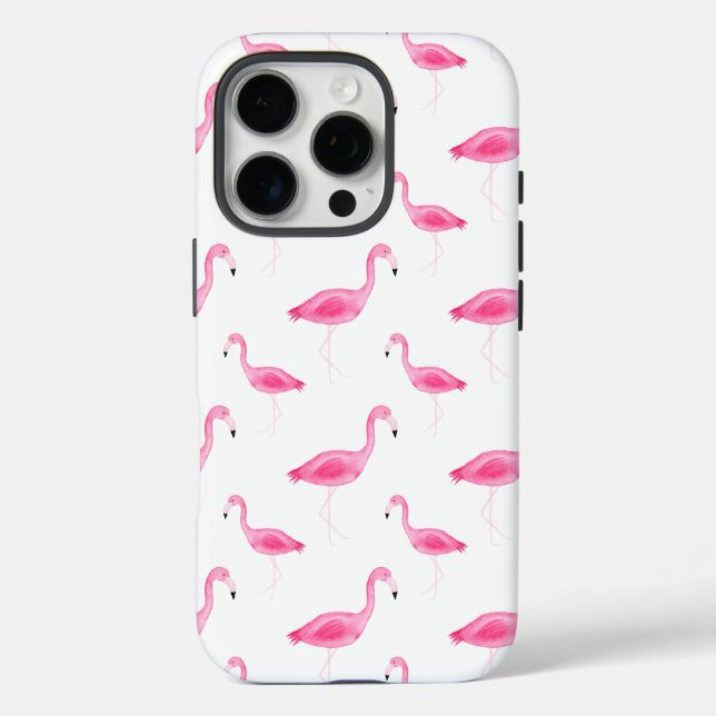 Coques Case-Mate iPhone Aquarelle Flamingo Patte (Verso)