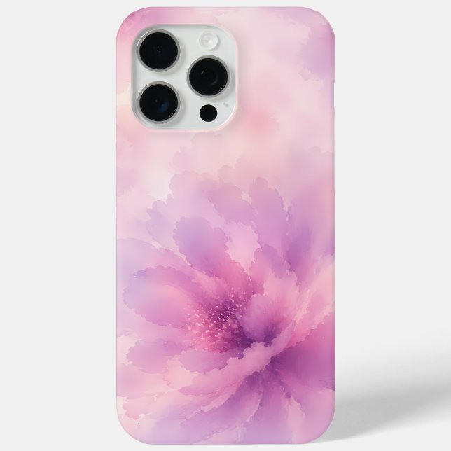 Coques Case-Mate iPhone Aquarelle Fleur de Lavande Rose Abstrait (Verso)