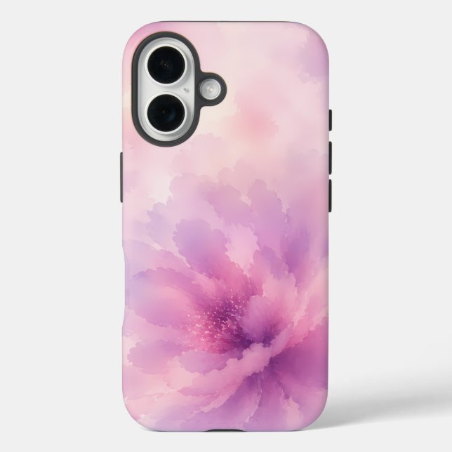 Coques Case-Mate iPhone Aquarelle Fleur de Lavande Rose Abstrait (Verso)