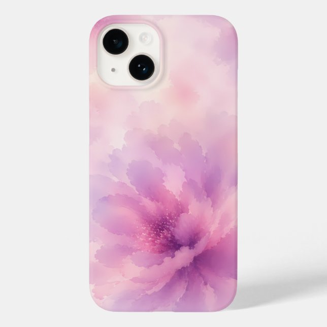 Coques Case-Mate iPhone Aquarelle Fleur de Lavande Rose Abstrait (Verso)