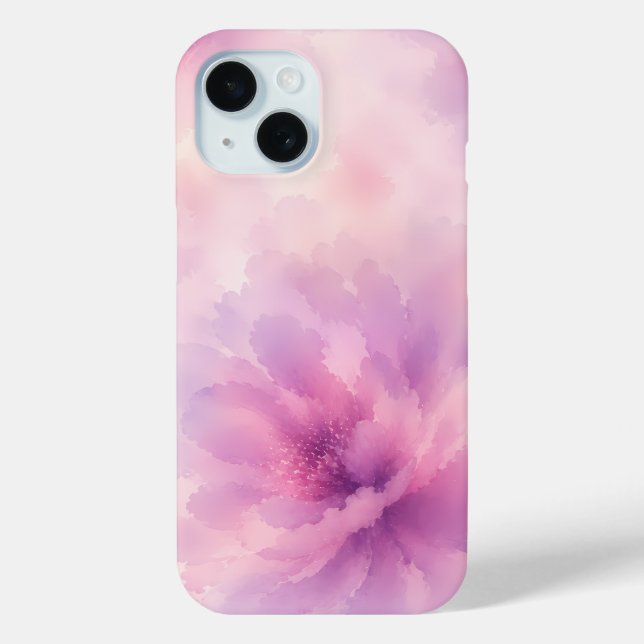 Coques Case-Mate iPhone Aquarelle Fleur de Lavande Rose Abstrait (Verso)