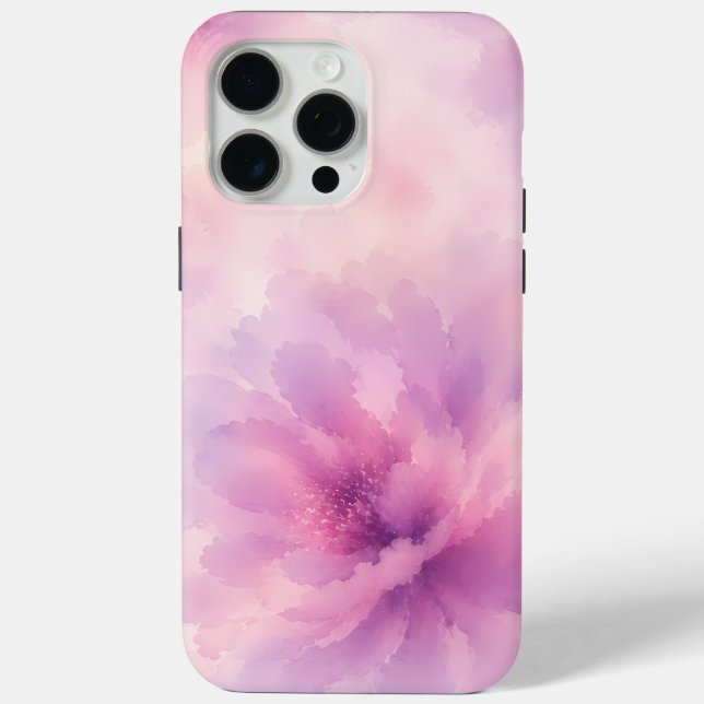 Coques Case-Mate iPhone Aquarelle Fleur de Lavande Rose Abstrait (Verso)