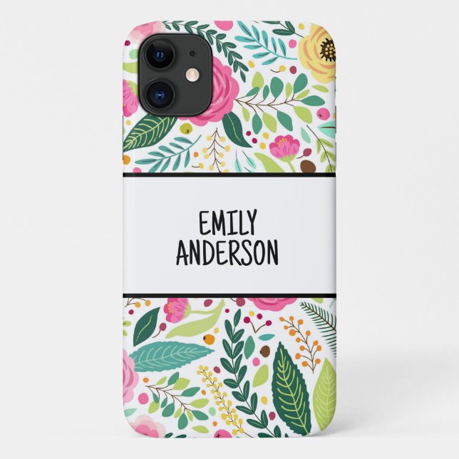 Coques Case-Mate iPhone aquarelle, fleur, printemps, fleur sauvage, art na (Dos)