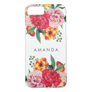 Coque Case-Mate iPhone Aquarelle Fleur ton nom
