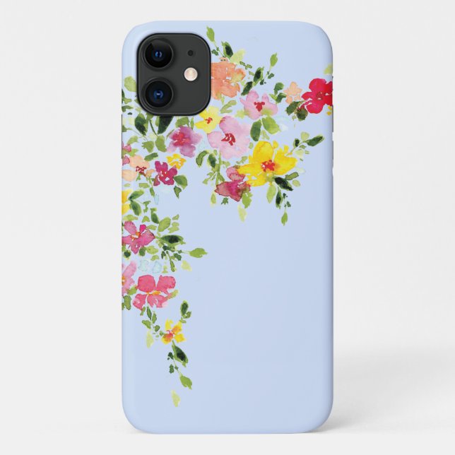 Coques Case-Mate iPhone Aquarelle fleurie fleur sauvage (Dos)