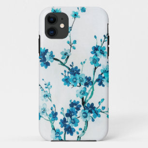 Case-Mate iPhone Case Aquarelle Fleurie Hiver Bleu Sur mesure