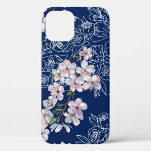 Case-Mate iPhone Case Aquarelle fleurs de branche cerise avec branche gr