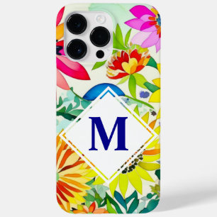 Coque Case-Mate iPhone Aquarelle Fleurs Monogrammes