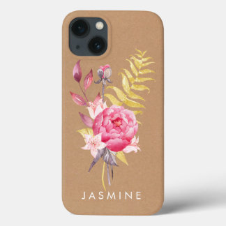 Case-Mate iPhone Case Aquarelle Fleurs Or Personnalisé Apple Iphone