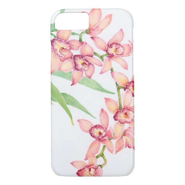 Coques Case-Mate iPhone Aquarelle Fleurs roses (Dos)