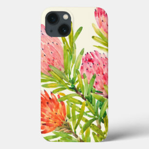 iPhone 13 Coque Aquarelle Fleurs tropicales
