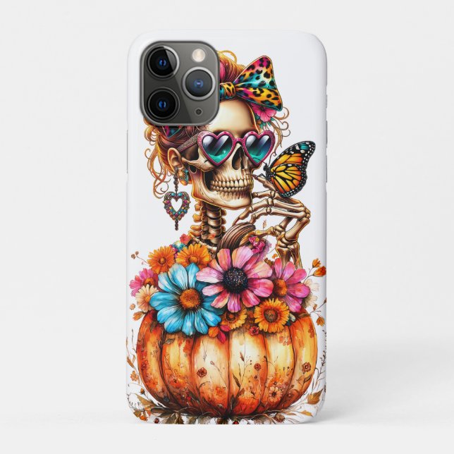Coques Case-Mate iPhone Aquarelle Floral Citrouille automne (Dos)